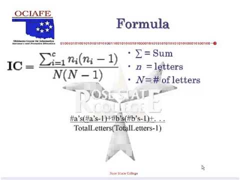 CIT2563 CompSec Lec03 Index of Coincidence Aug 2013