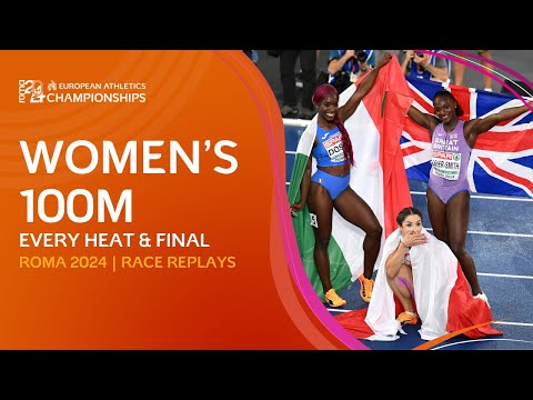 Asher-Smith Retains 100m Crown 👑🇬🇧 EVERY Heat & Final of the Women’s 100m | Rome 2024