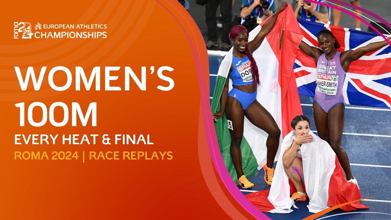 Dina Asher-Smith Dominates Rome 2024: Relive Every Heat & the Exciting 100m Final 🇬🇧