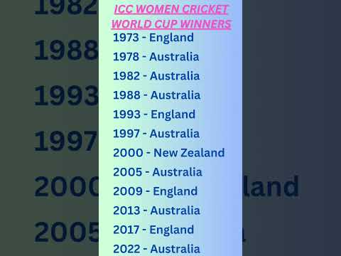 ICC WOMEN CRICKET WORLD CUP WINNERS #iccworldcup2023 #iccwomensworldcup