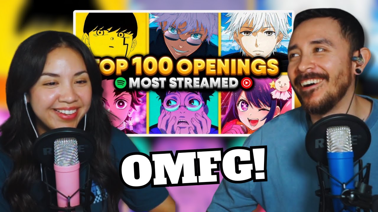 Anime Noobs React to Top 100 Streamed Openings 🎬