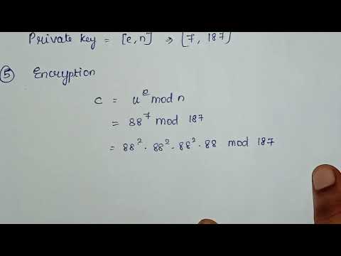 RSA Algorithm Example 1 Unit 3 Cryptography Anna University