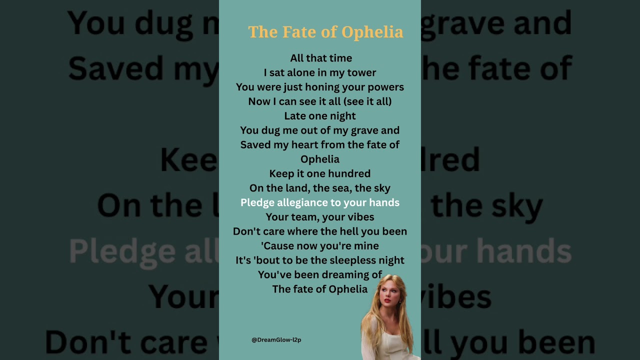 Unveiling Ophelia: Taylor Swift's Emotional Song 🎶
