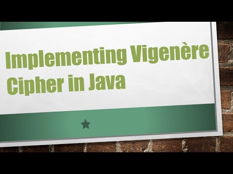 Implementing the Vigenère Cipher in Java