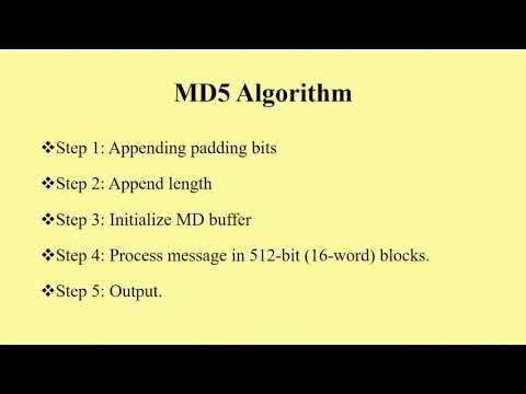 MD5(Malayalam)/CS 409 Cryptography and Network Security