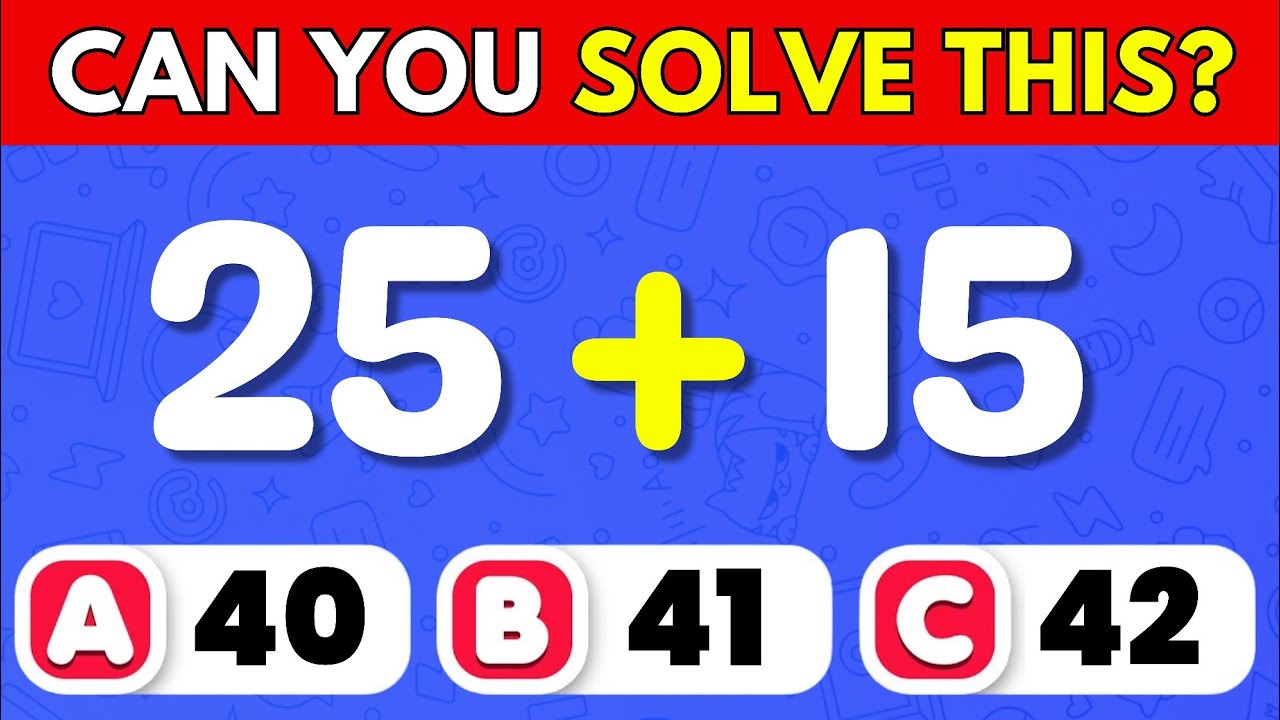 Can You Ace the Ultimate Math Quiz? 50 Challenging Questions from Easy to Impossible! 🧠