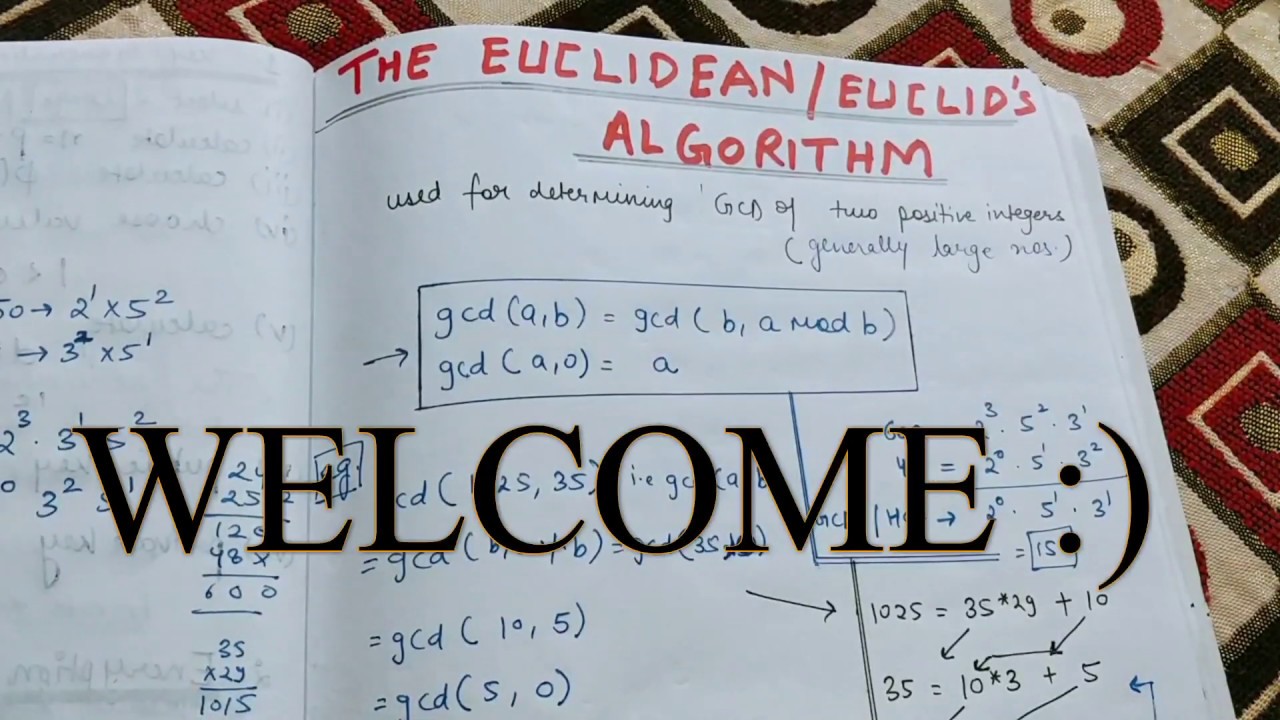 Understanding Euclidean Algorithm in Cryptography & Network Security π