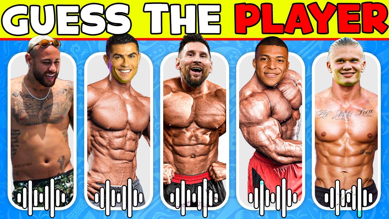 Guess SHIRT +  BODY Song 💪🎶 Guess the Mouth, Eye, Hair of Football Player | Ronaldo, Messi, Neymar
