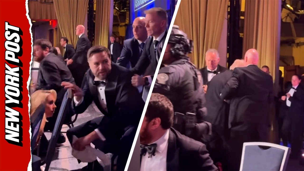 JD Vance Rushed Off Stage Before Trump As White House Correspondents' Dinner Shooting Sparks Panic