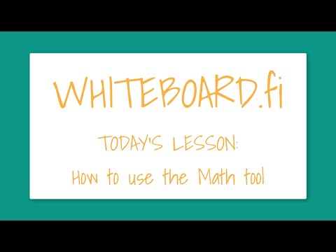 Whiteboard.fi - How to use the math tool