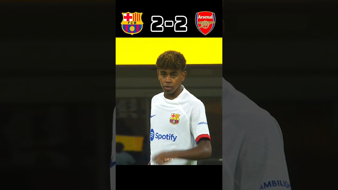 Barcelona vs Arsenal 🤯🔥| Yamal vs Saka Friendly Match 2024 #shorts #football #youtube