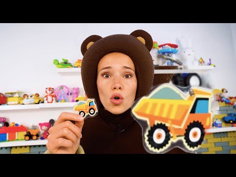 Веселые развивающие игры с Медведем или книга-стирербук Синий Трактор