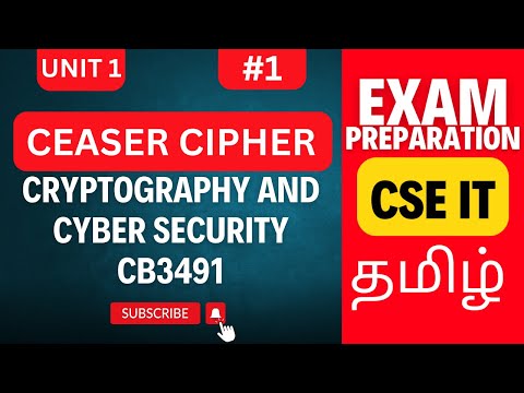 Caesar Cipher Explained | Unit 1 Cryptography & Cyber Security CB3491 | Anna University Exam Prep