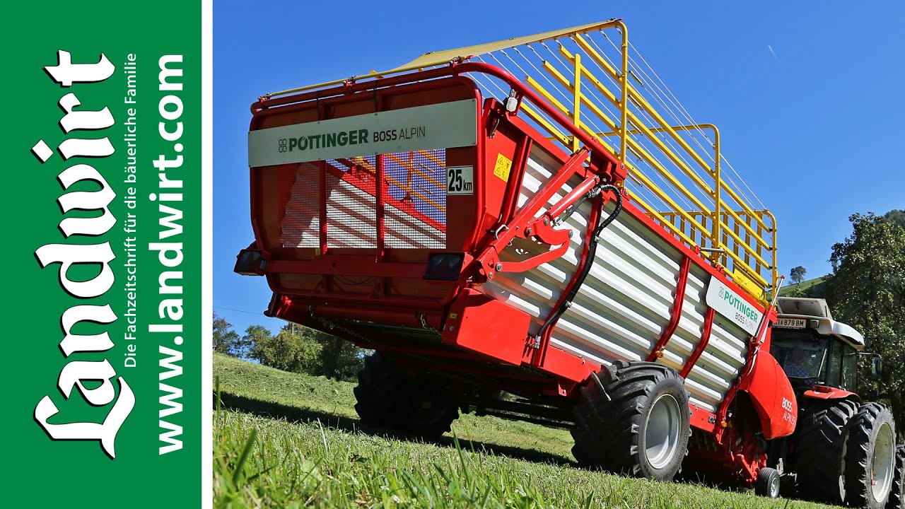 Pöttinger Boss Alpin Ladewagen 🚜: Neuer Hangwagen für effizienten Heubetrieb