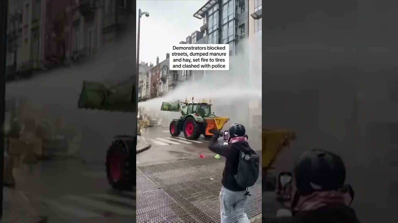 European Farmers Protest with Barricades and Manure Dumping 🚜