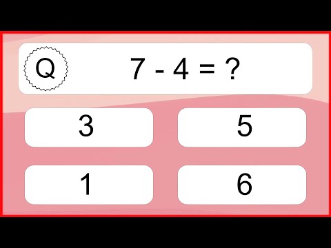 20 Subtraction Quiz Exercises for Kids: Numbers Up to 20
