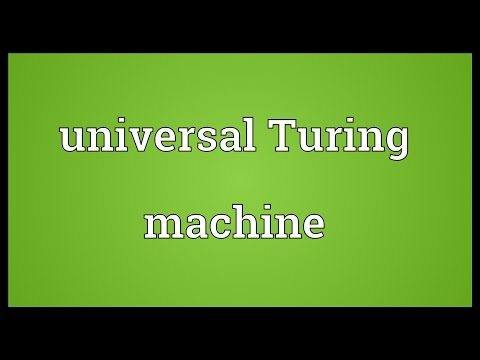 Universal Turing machine Meaning