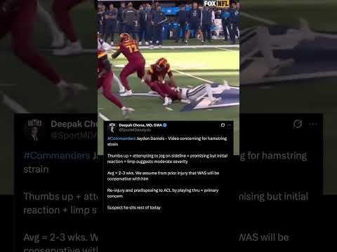 Jayden Daniels injury outlook #fantasyfootball #commanders
