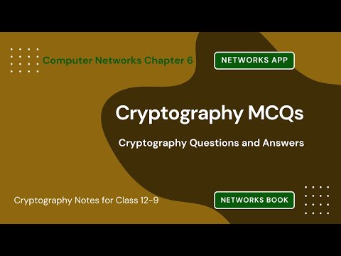 Cryptography MCQs Questions Answers | Cryptography Notes PDF | Class 12–9 | Networks Ch 6 MCQs | App