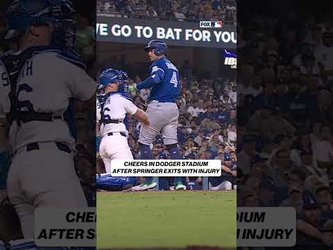 Dodgers fans are certainly no fans of George Springer 😬 #mlb #worldseries #bluejays