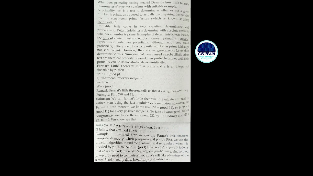 Understanding Primality Testing and Fermat's Little Theorem