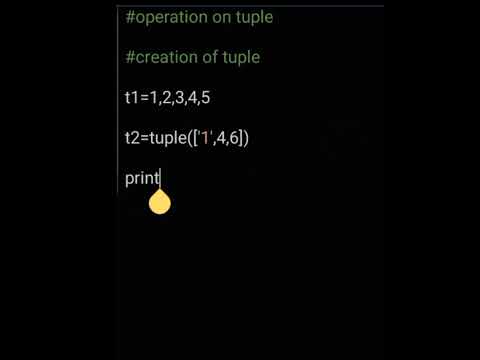 Operation on tuple | Python | creation of tuple #coding #python #programming #tuples