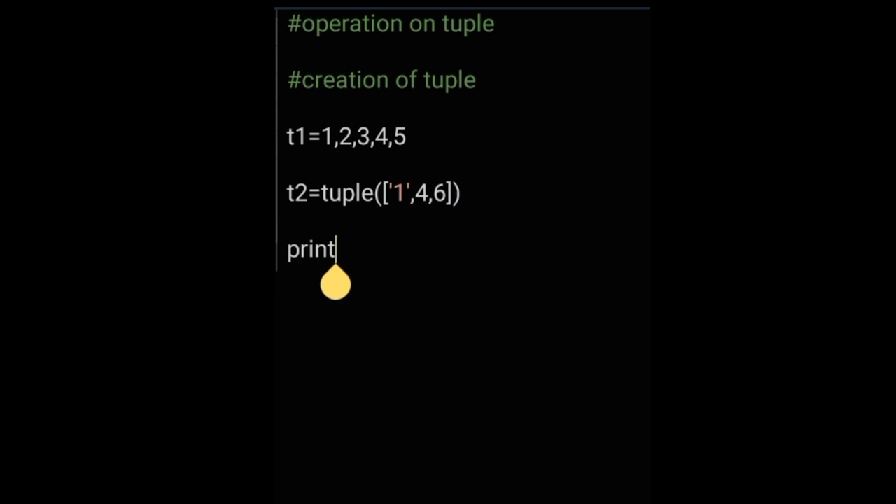 Operations and Creation of Tuples in Python