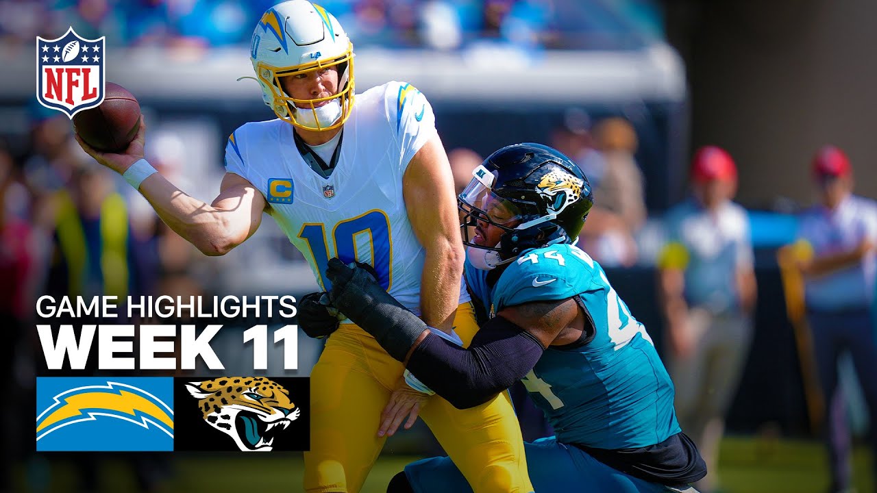 Chargers vs Jaguars Week 11 Highlights 🏈