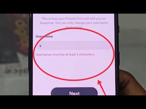 Username must be at least 3 characters. | Snapchat Me Username Change Nahi Ho Raha Hai