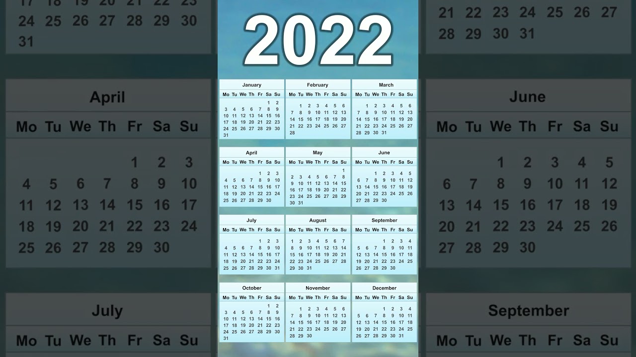 2022 Calendar & Monthly Planner π