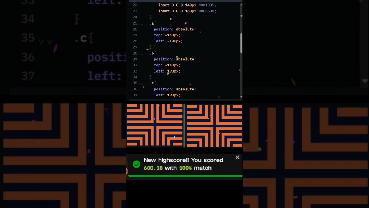 CSS Battle #168 Solution – Achieve Perfect Score 🎯