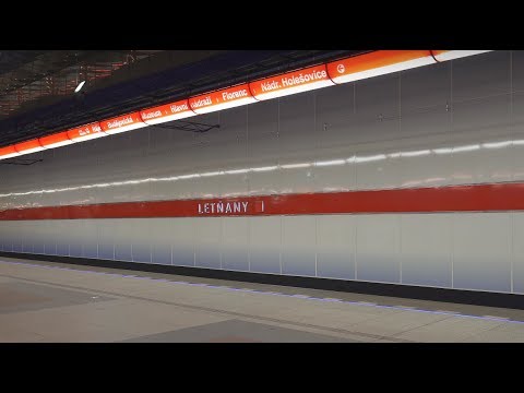Czech Republic, Prague, metro ride from Letňany to Střížkov