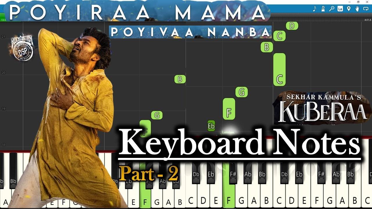 Poyiraa Mama Song Keyboard Notes Part 2 🎹