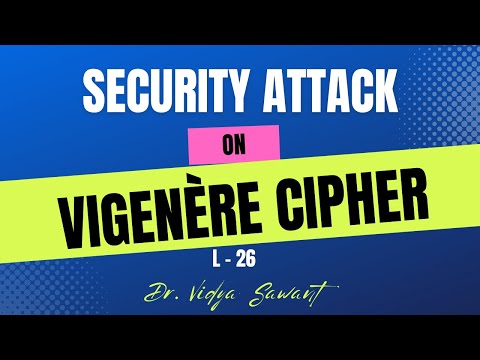 L 26 - Security Attack on Vigenere Cipher