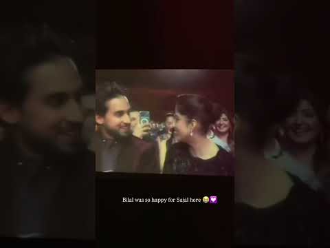 sajal Ali and Bilal sitting together 😍#10thhumawards #sajalaly #bilalabbaskhan