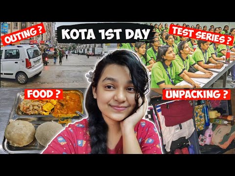 My First Day in Kota 🥹 | Hostel Life Begins 🚀, Study 📖, Food 🍱 & Unpacking 🎒 | Smile With Shaina 😊