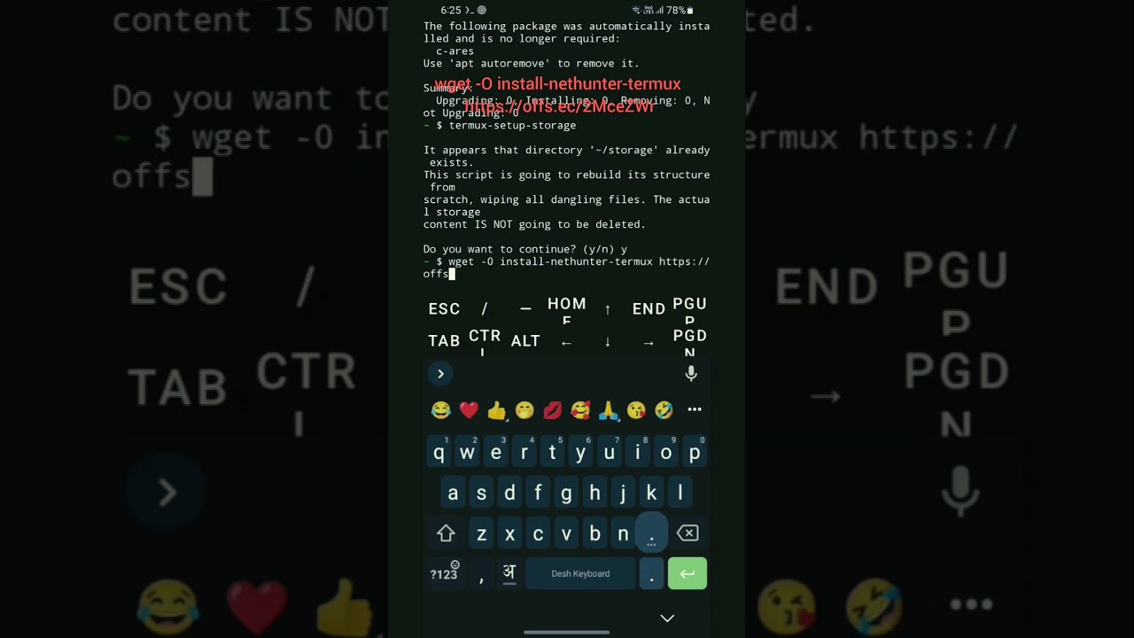 Guide for Full Kali NetHunter Installation Using Termux on Android