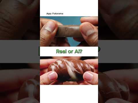 Real or AI viral ASMR satisfying chocolate slicing cutting video generator