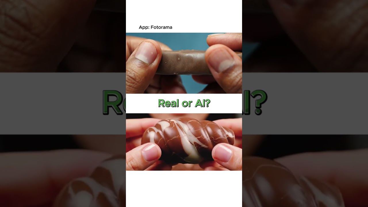 Real or AI viral ASMR satisfying chocolate slicing cutting video generator