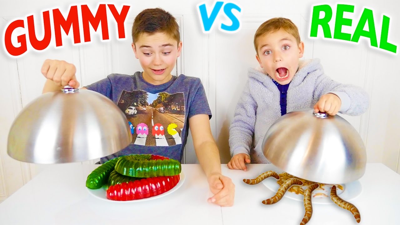 Gummy Food vs Real Food Challenge 🍬