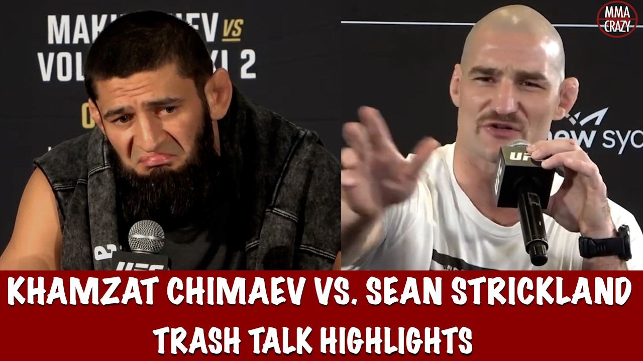 Khamzat Chimaev vs. Sean Strickland TRASH TALK Highlights UFC 328