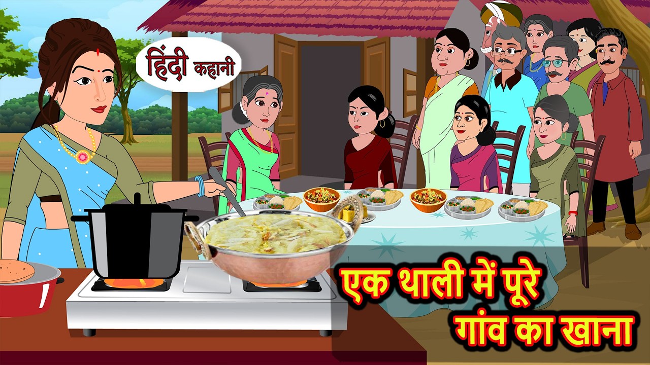 एक थाली में पूरे गांव का खाना Stories in Hindi | Bedtime Stories | Fairy Tales | Moral Story | Funny