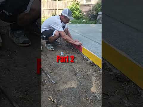 how to color STAMP concrete borders ( honey brown pt2 ) #shorts #concretelife #concretetruck #fyp