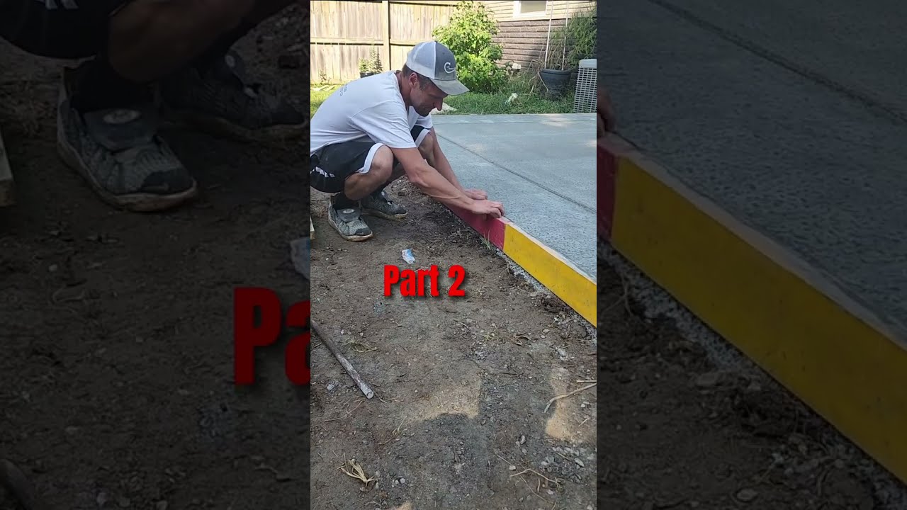 Transform Your Concrete Borders with Honey Brown Stamp Color! 🏡