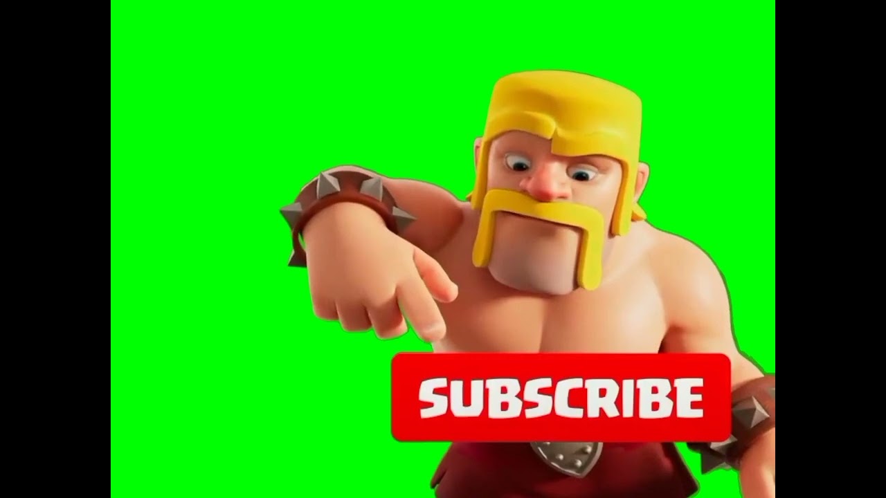 Clash of Clans Barbarian Subscribe Animation 🎮