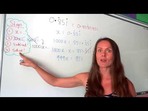 The Maths Prof: Changing Recurring Decimals into Fractions