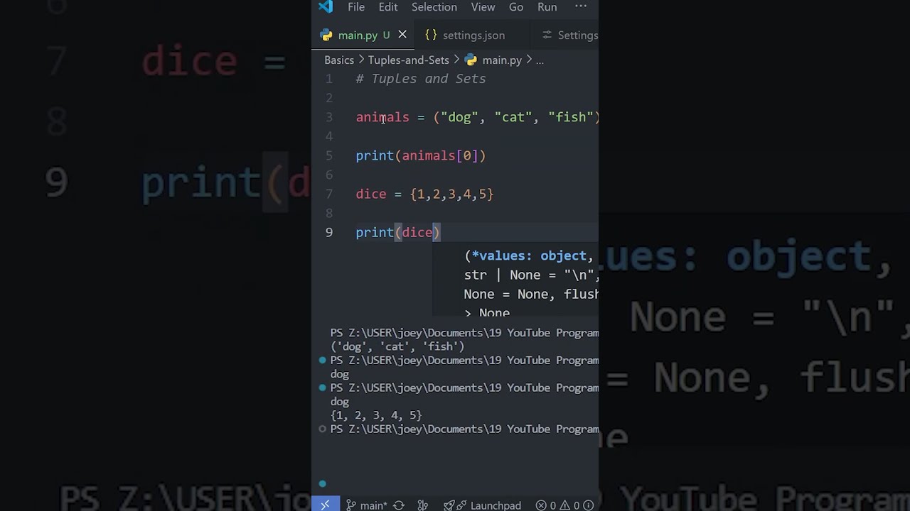 Master Python Tuples & Sets in Just 1 Minute! ⏱️