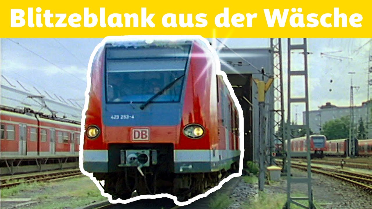 So wird ein Zug sauber gewaschen 🚆