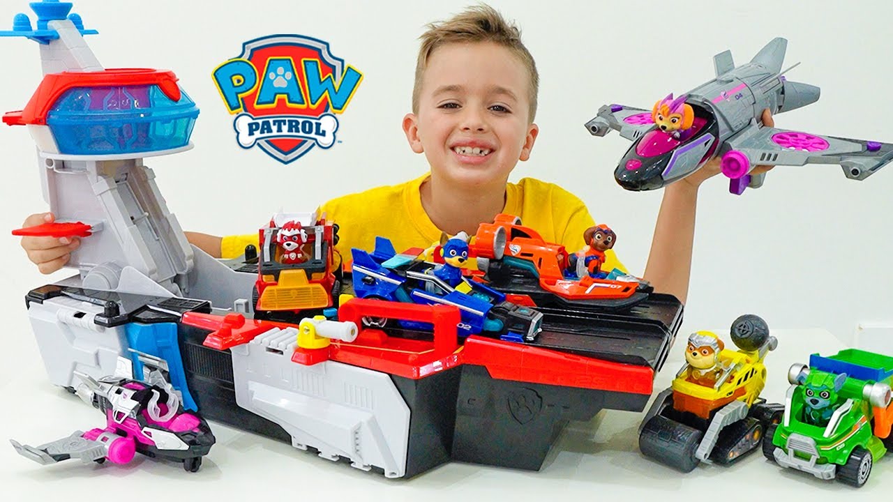 Chris & Niki PAW Patrol Mighty Movie Rescue Toys 🚒
