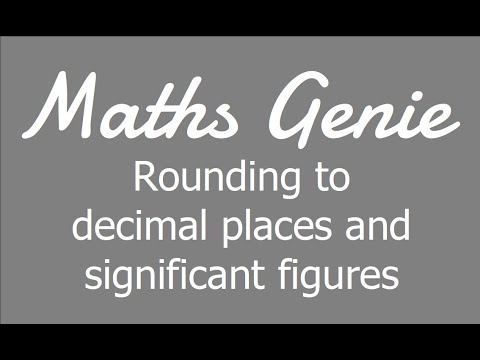 Rounding to decimal places and significant figures